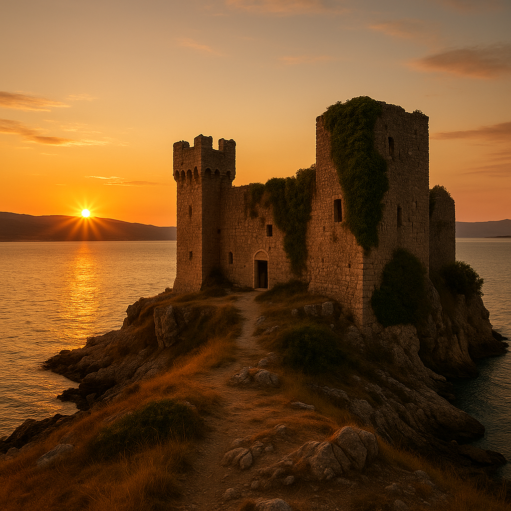 Kastrum Ljuba am Adriatischen Meer